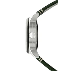 Avi-8 Men's Spitfire Smith Automatic Green Leather Strap Watch, 42mm