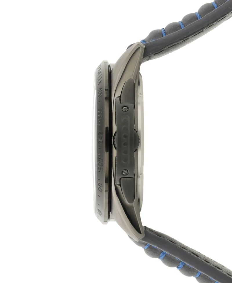 Avi-8 Men's P-51 Mustang Blakeslee Chronograph Blue Leather Strap Watch, 43mm