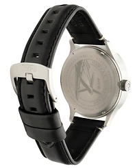 Avi-8 Men's Hawker Hurricane Mckellar Dual-Time Black Leather Strap Watch, 44mm