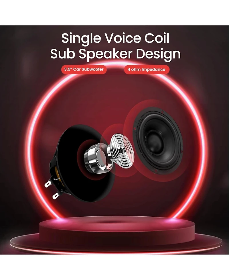 Pyle 3.5" Single Voice Coil Car Subwoofer - PLMG35
