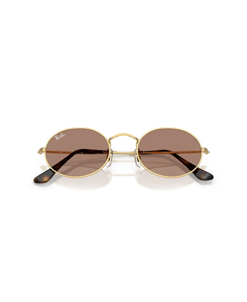Ray-Ban Unisex Oval Metal Chromance Sunglasses, RB3547