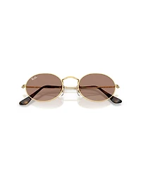 Ray-Ban Unisex Oval Metal Chromance Sunglasses, RB3547