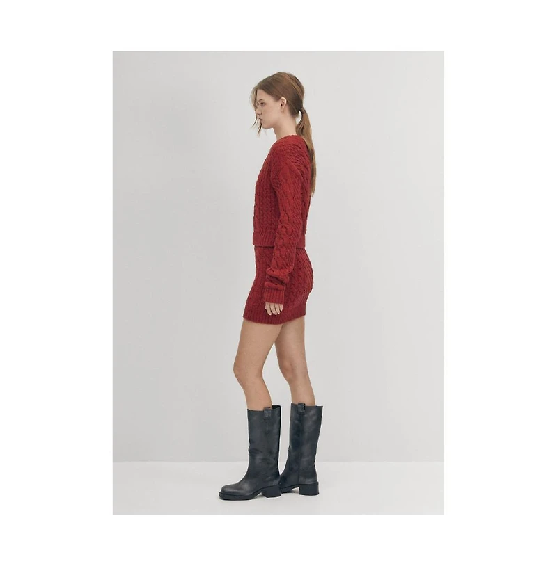 Alohas Women's Blake Red Tricot Skirt