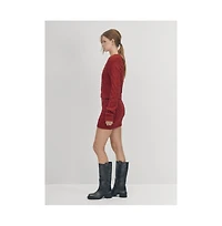 Alohas Women's Blake Red Tricot Skirt