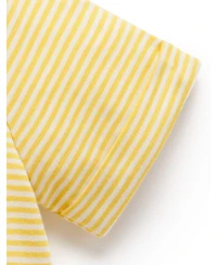 Purebaby Baby Yellow Striped Short Romper