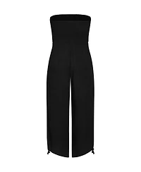 City Chic Plus Smocked Jumpsuit