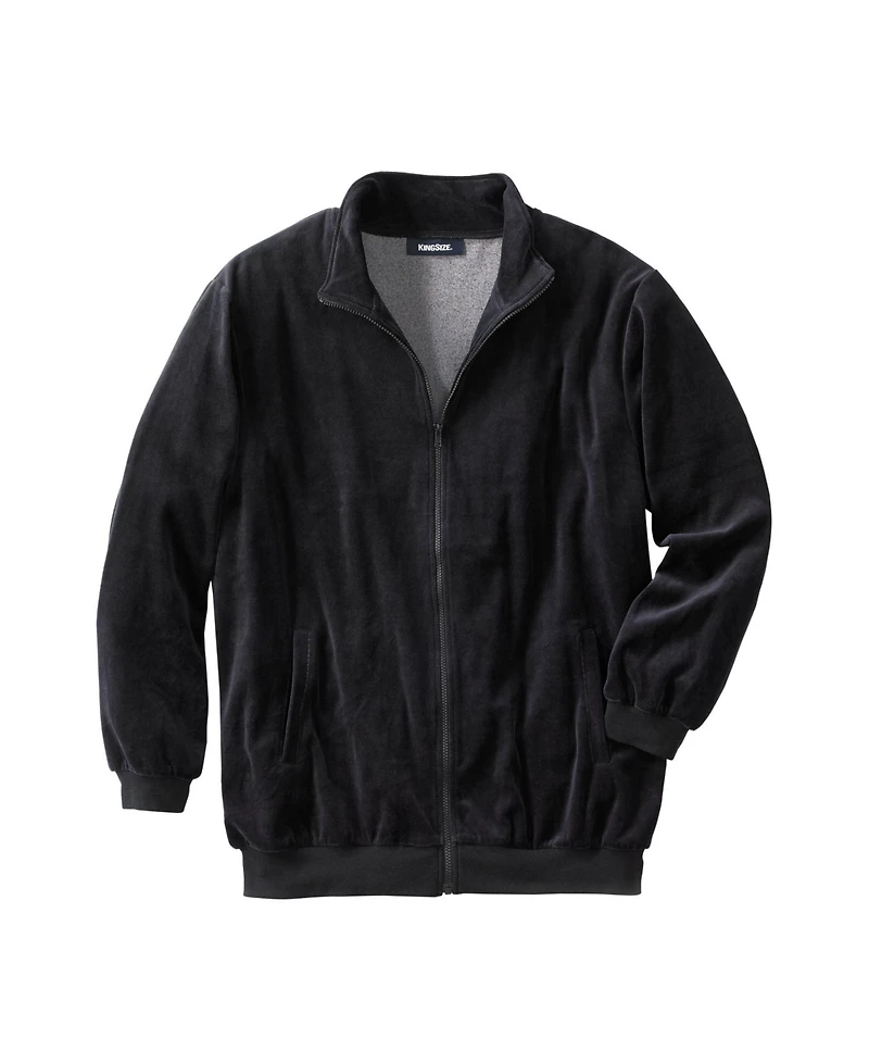 KingSize Big & Tall Velour Full-Zip Jacket