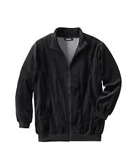 KingSize Big & Tall Velour Full-Zip Jacket