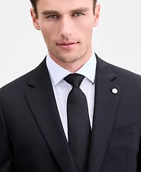 Ted by Baker Men's Modern-Fit Black Solid Wool-Blend Suit Separate Jacket
