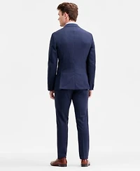 Ted By Ted Baker Mens Modern Fit Blue Sharkskin Wool Blend Suit Separates