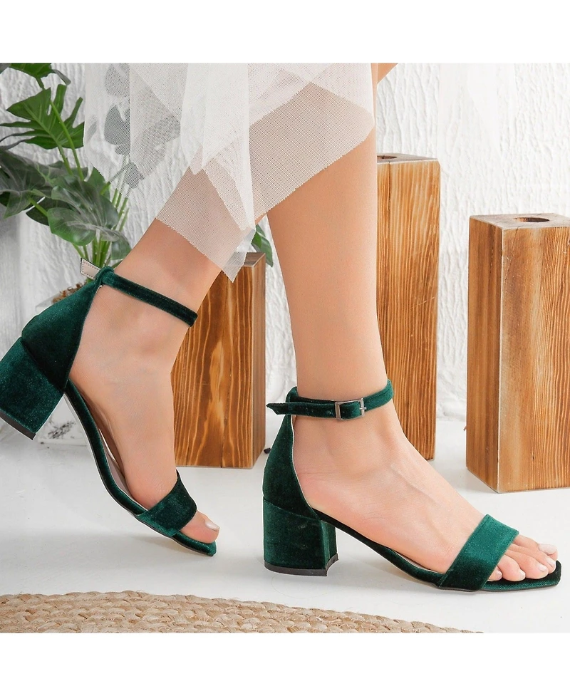 Iva Low Block Heel Sandals
