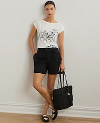 Lauren Ralph Lauren Petite Cotton-Blend Jersey Graphic Tee