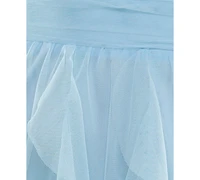pear culture Juniors' Surplice-Neck Ruffle-Skirt Dress