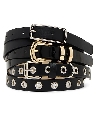 Steve Madden Pebble Polyurethane Puffy Buckle Belt