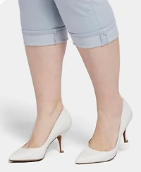 Nydj Plus Marilyn Straight Crop Cuff Jeans