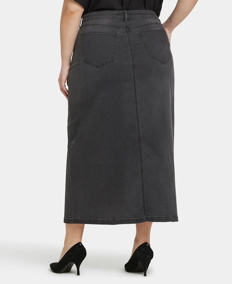 Nydj Plus High Rise Long Skirt