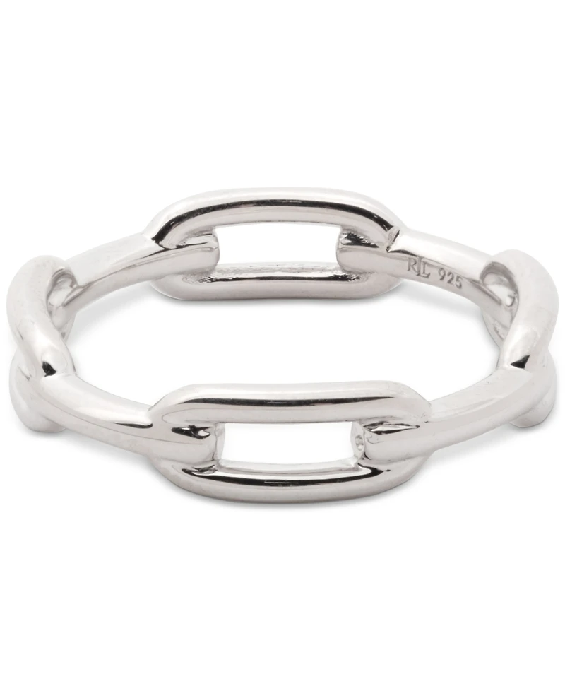 Lauren Ralph Lauren Sterling Silver Link Stack Ring