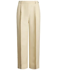 Lauren Ralph Lauren Women's Linen-Blend Twill Wide-Leg Pants