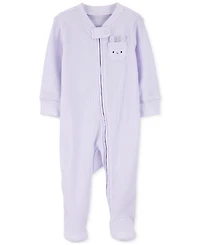 Carter's Baby Girls Bunny Ribbed Sleep & Play Pajamas