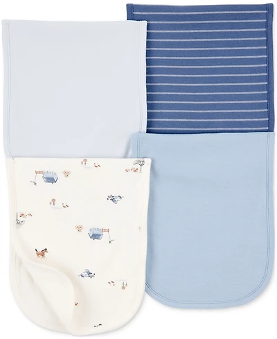 Carter's Baby Cotton Burp Cloths, 4 Pack