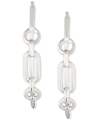 Lauren Ralph Lauren Sterling Silver Medium Link C-Hoop Earrings, 1.38"