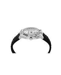 Plein Sport Men's Metronaut Three Hand Quartz Black Silicone Strap Watch, 42mm