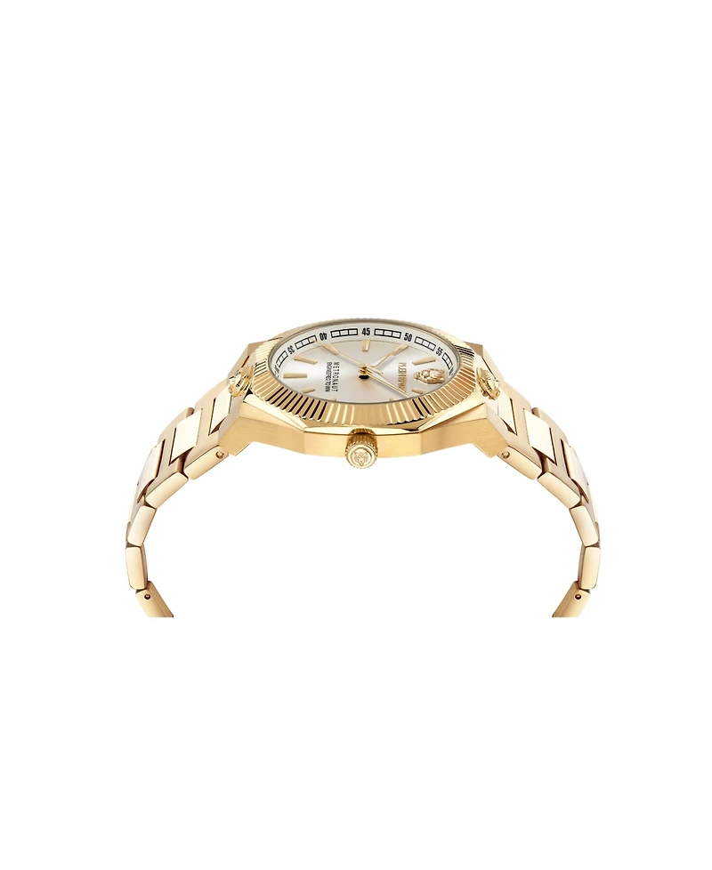 Plein Sport Men's Metronaut Three Hand Quartz Ion Plated Yellow Gold Bracelet Watch, 42mm