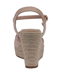 Gc Shoes Women's Mila Embellished Espadrille Wedge Sandals