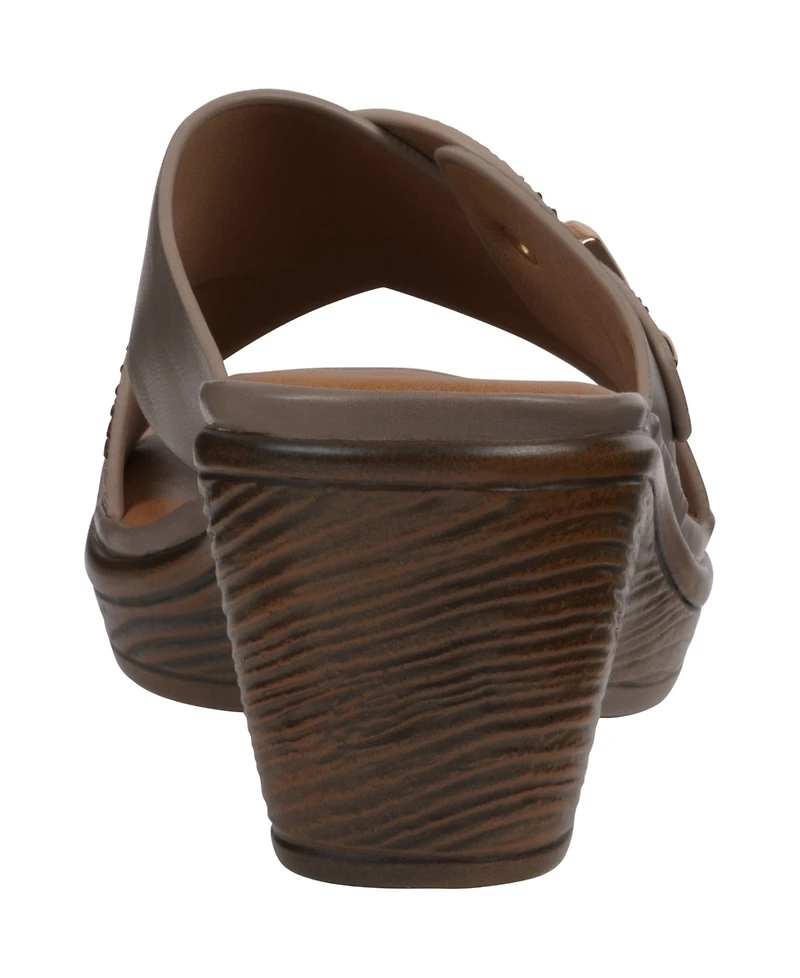 Gc Shoes Women's Ash Crisscross Wedge Sandals