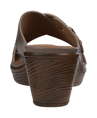 Gc Shoes Women's Ash Crisscross Wedge Sandals