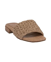 Gc Shoes Women's Kendra Woven Single Band Flat Sandals