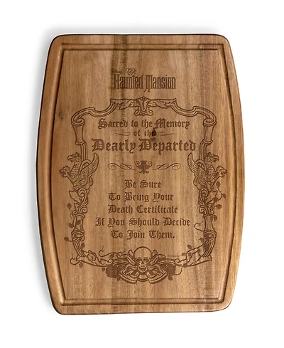 Toscana Haunted Mansion Dearly Departed Ovale Acacia Cutting Board