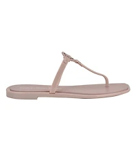 Calvin Klein Women's Edhen Logo T-Strap Flat Jelly Sandals