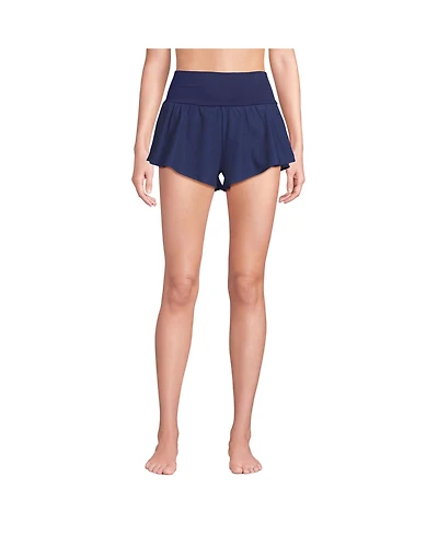 Lands' End Women's 3" Pinchless Flutter Swim Short with Panty