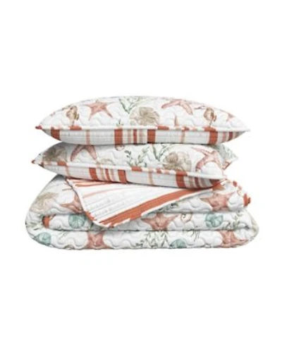 Linery Co. Watercolor Sea Life Microfiber Quilt Set With Shams