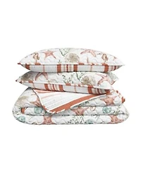 Linery Co. Watercolor Sea Life Microfiber Quilt Set With Shams