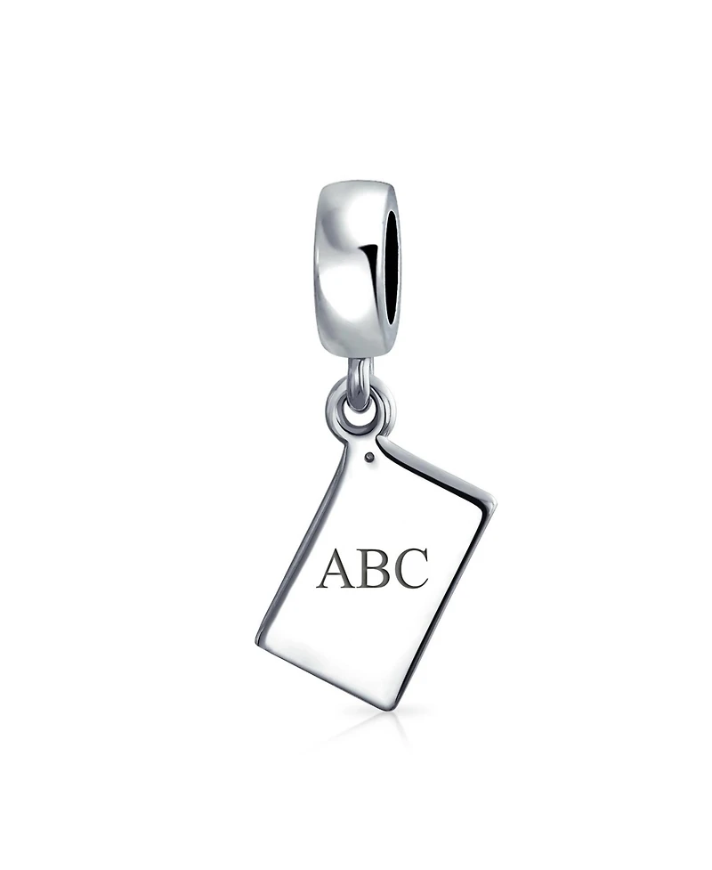 Bling Jewelry Bookkeeper Accountant Math Wiz Calculator Dangle Bead Charm Oxidized .925 Sterling Silver Fits European Bracelet