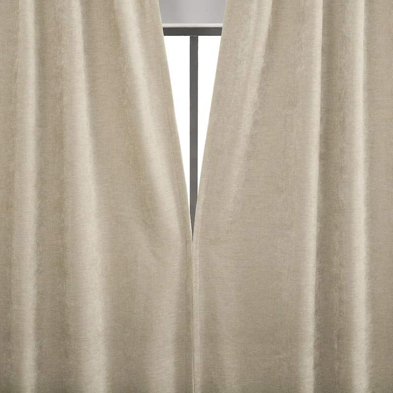 Isidora Velvet Magnetic Closure 100% Blackout Grommet Curtain Panel