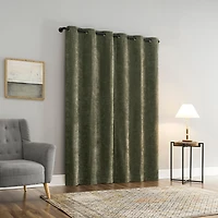 Isidora Velvet Magnetic Closure 100% Blackout Grommet Curtain Panel