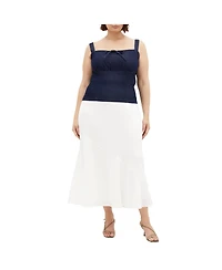 City Chic Plus Abbie Denim Top