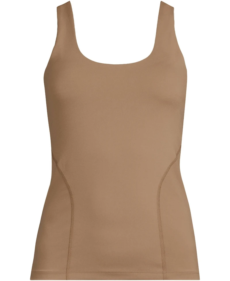 Lands' End Women's High Impact Scoop Neck Active Tank Top
