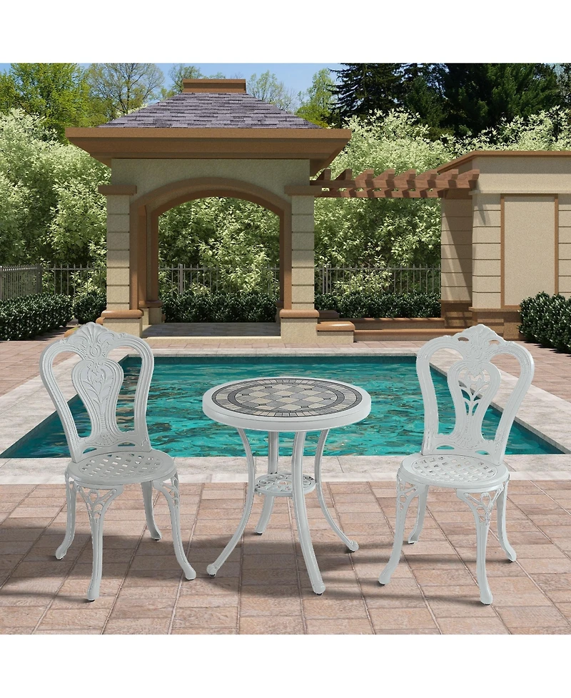 Patio Bistro Set of 3 Outdoor Bistro Set Outdoor Dining Table with 2 Chairs Patio Table and Chair Patio Furniture