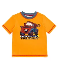 Cars Toddler Boys Disney Pixar Lightning McQueen Rash Guard and Swim Trunks Outfit Set