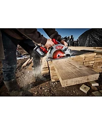 Milwaukee 2732-21HD M18 Fuel 18V Lithium-Ion Brushless Cordless 7-1/4 in. Circular Saw Kit with Battery, Charger, Tool Bag