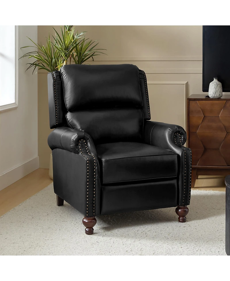 Franco Genuine Leather Manual Recliner