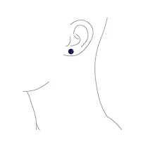 Bling Jewelry Round Solitaire Cz Stud Earrings Screw back Rose Gold Plated .925 Sterling Silver