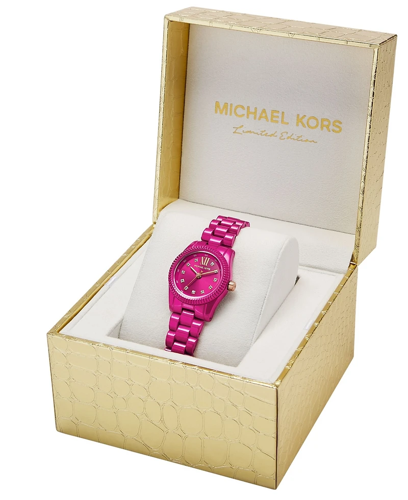 Michael Kors Women's Limited Edition Lexington Wild Berry Stainless Steel Watch, 26mm