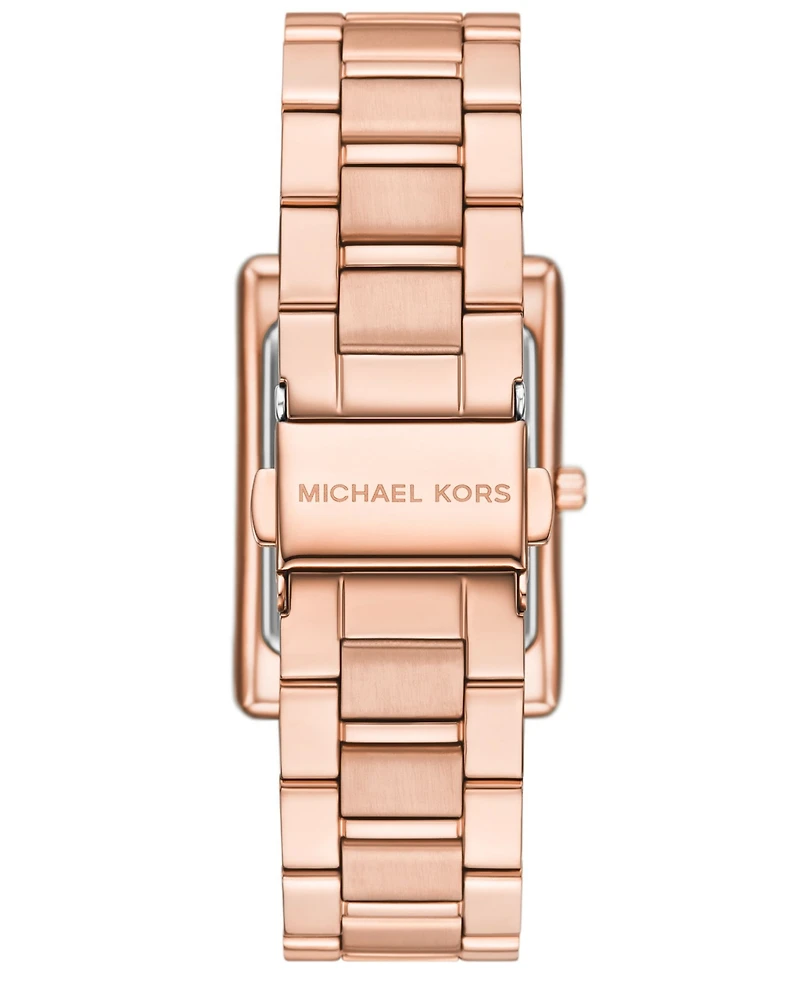 Michael Kors Women's Essex Rose Gold-Tone Stainless Steel Watch, 26x36mm