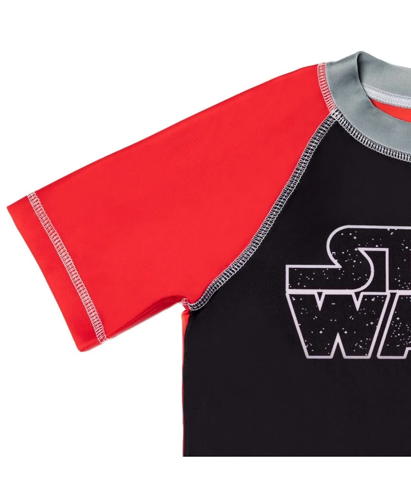 Star Wars Toddler Boys Rash Guard and Swim Trunks Outfit Set