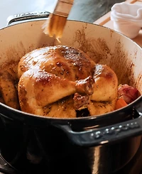 Made Enameled Cast Iron 7.5-Quarts Oval Dutch Oven with Lid